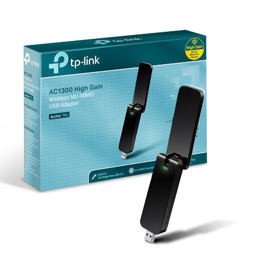 Placa De Red USB WiFi TP-Link Archer T4U AC1300 Dual Band